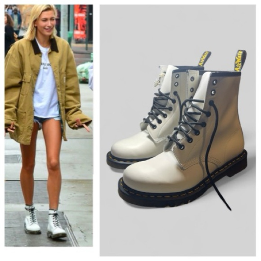 NWOT Dr Martens White Leather Boots. Size 9. Brand new.